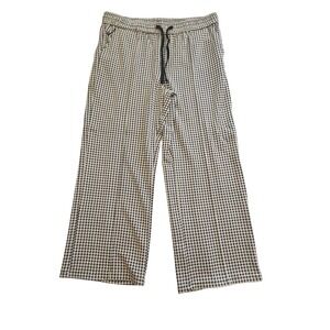 ONE by Chapters Houndstooth Y2K Style Wide Leg Drawstring Pants Women's Size L G